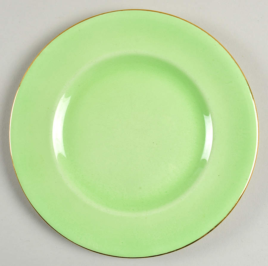 Pastel Ware Green (Not Molded) Salad Plate by Royal Winton-1