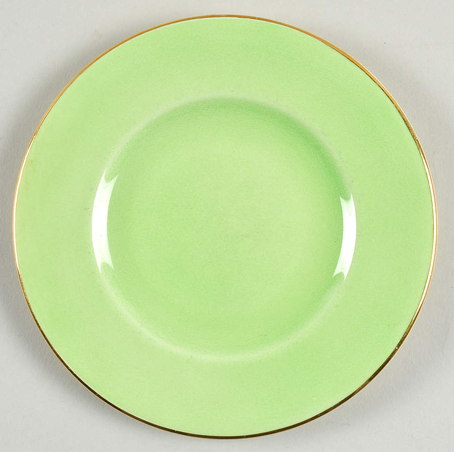 Pastel Ware Green (Not Molded) Bread & Butter Plate by Royal Winton-1