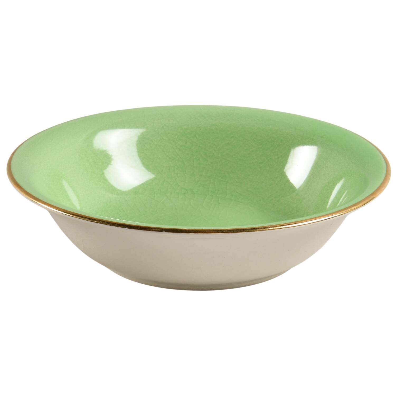 Pastel Ware Green (Not Molded) Coupe Cereal Bowl by Royal Winton-1