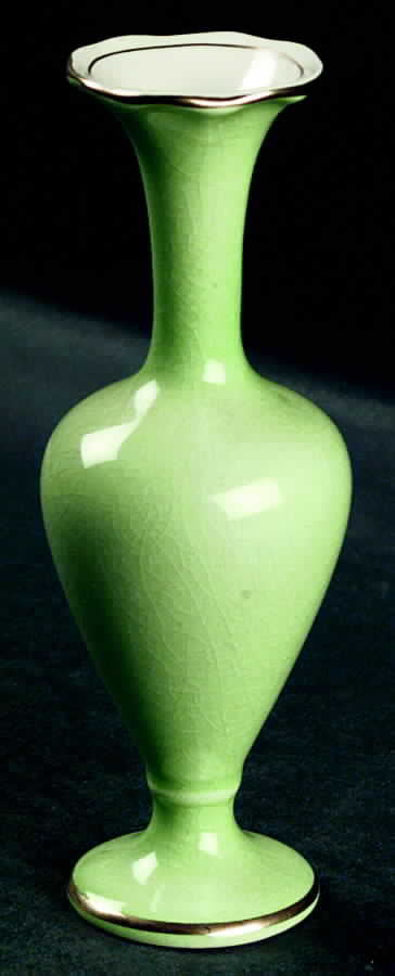 Pastel Ware Green (Not Molded) 5" Bud Vase by Royal Winton-1