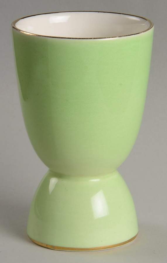 Pastel Ware Green (Not Molded) Double Egg Cup by Royal Winton-1