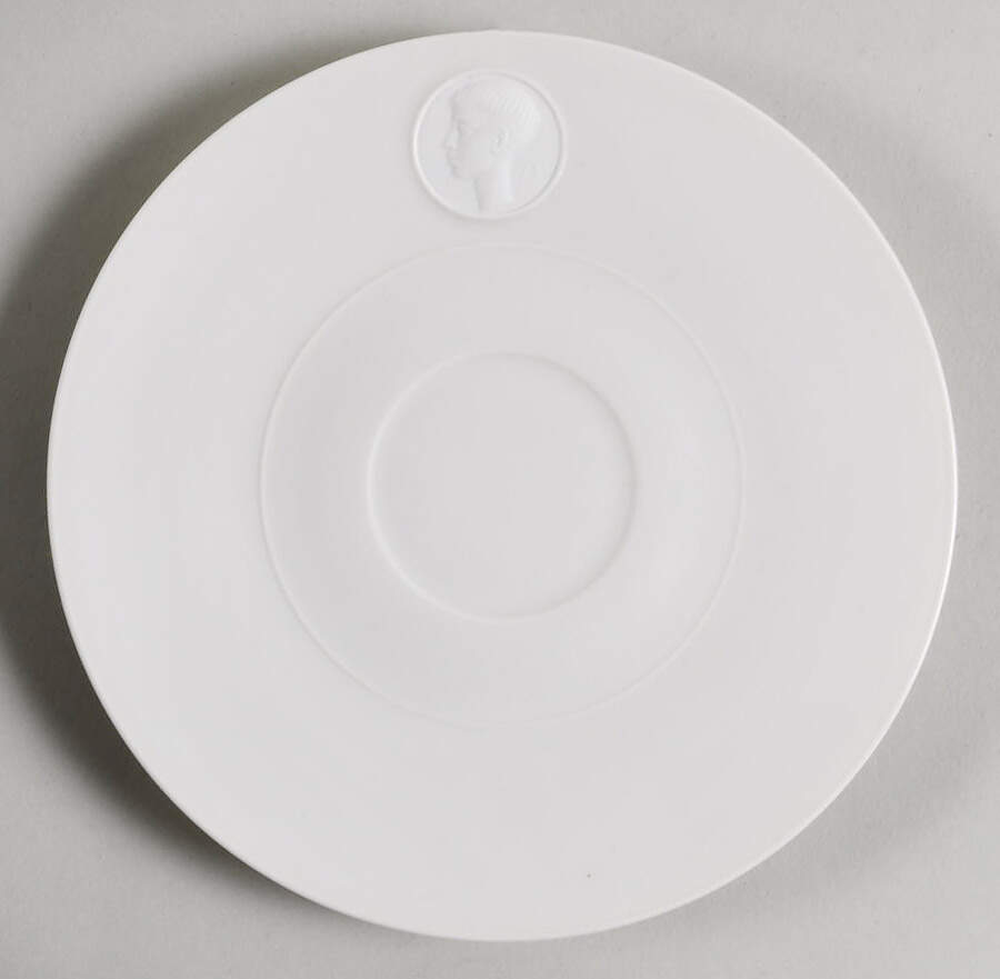 Arcadia Cream--White Saucer for Flat Demitasse Cup by Royal Berlin-1