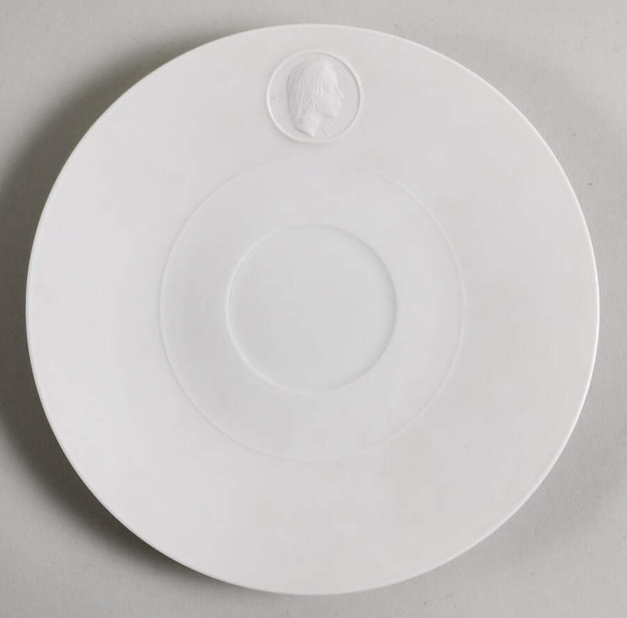 Arcadia Cream--White Saucer for Flat Demitasse Cup by Royal Berlin-1