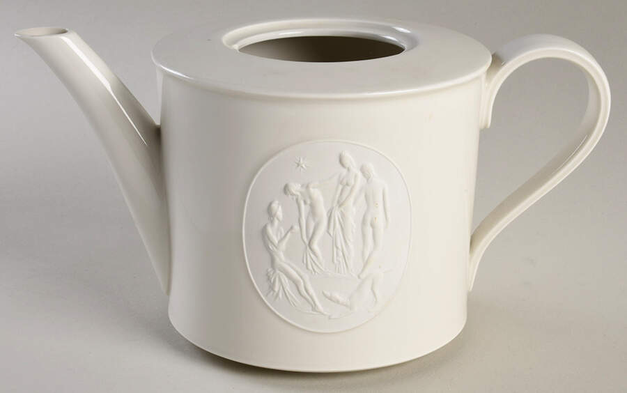 Arcadia Cream--White Teapot No Lid by Royal Berlin-1