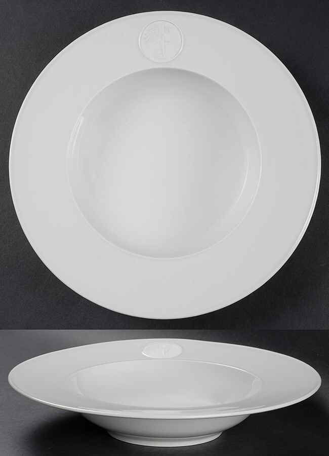 Arcadia Cream--White Rim Soup Bowl by Royal Berlin-1