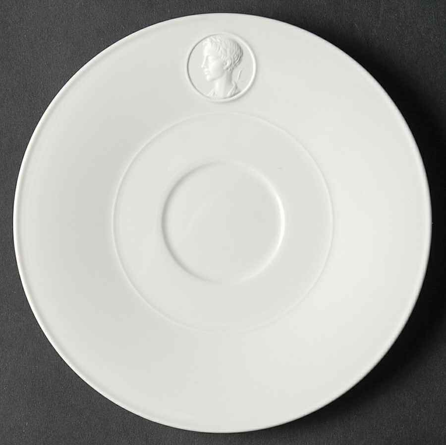 Arcadia Cream--White Saucer for Flat Demitasse Cup by Royal Berlin-1