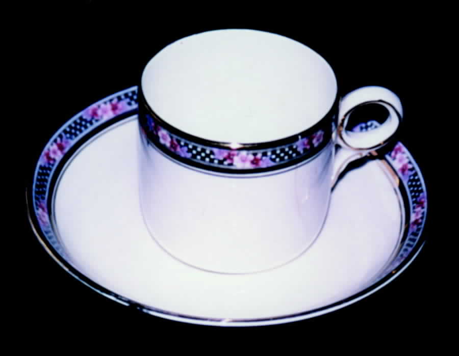 Noirette Flat Cup & Saucer Set by Royal Grafton-1
