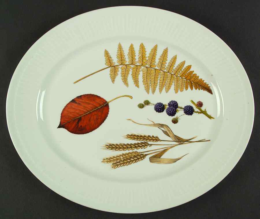 Shelton Orchard (No Verge) 14" Oval Serving Platter by Royal Worcester-1