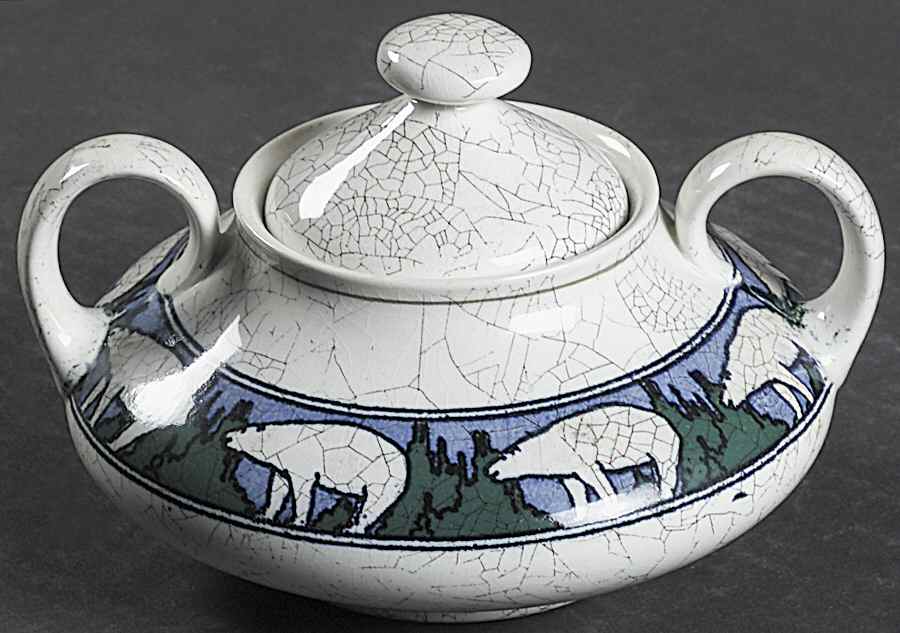 Polar Bears Sugar Bowl & Lid by Royal Doulton-1