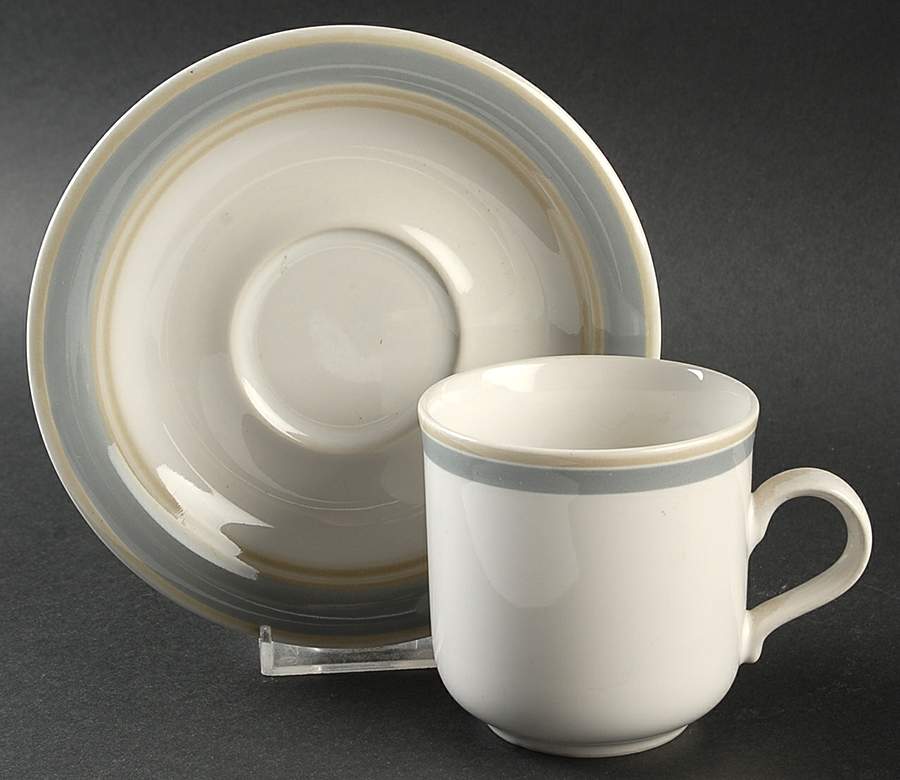 Diversity Blue Flat Cup & Saucer Set by Ranmaru-1