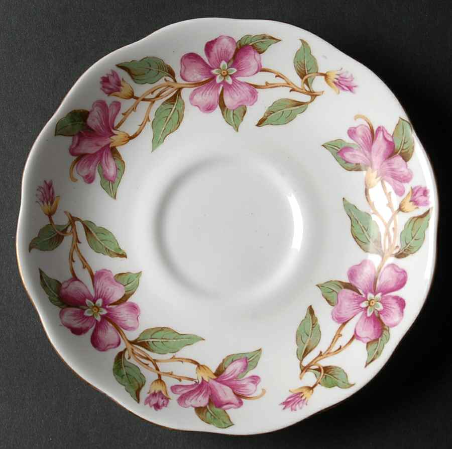 Periwinkle Pink Saucer by Roslyn (England)-1
