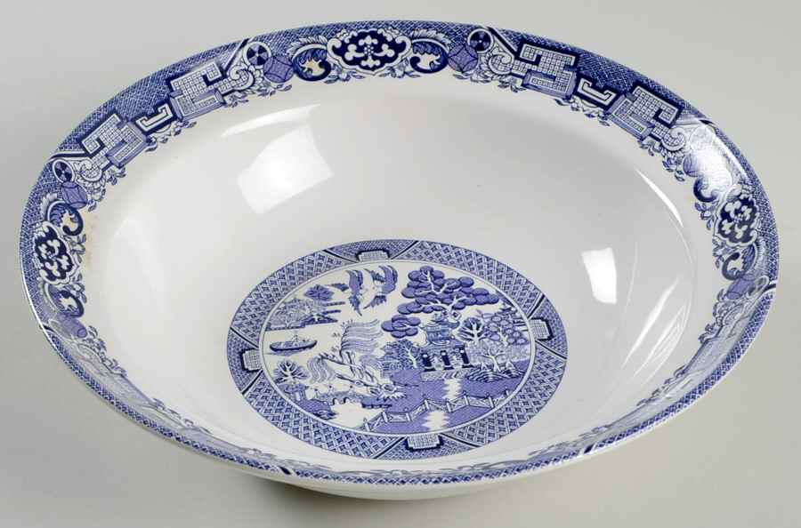 Blue Willow 9" Round Vegetable Bowl by Royal Oak-1