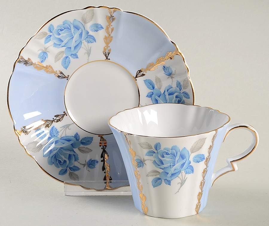 Margaret Rose Flat Cup & Saucer Set by Royal Standard-1