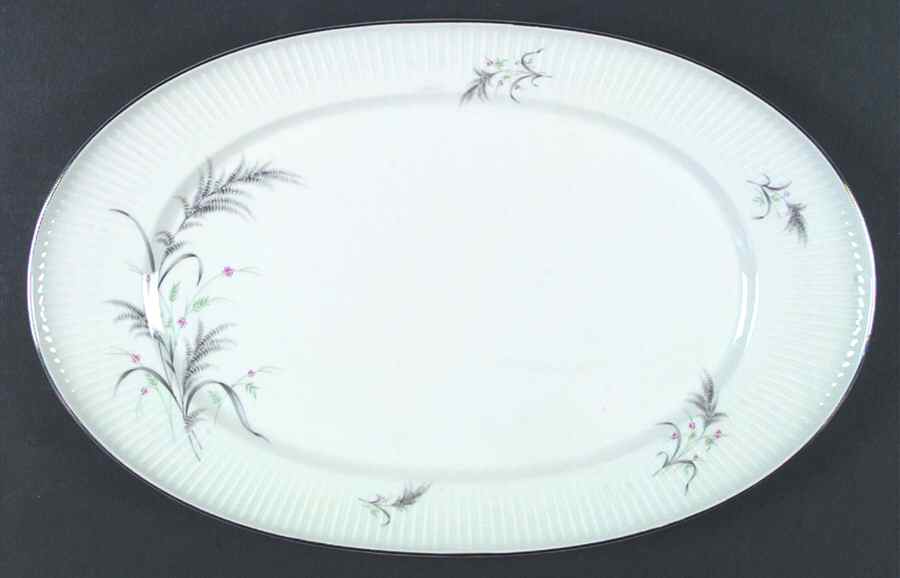 7533 (Platinum Trim) 14" Oval Serving Platter by Rosenthal - Continental-1