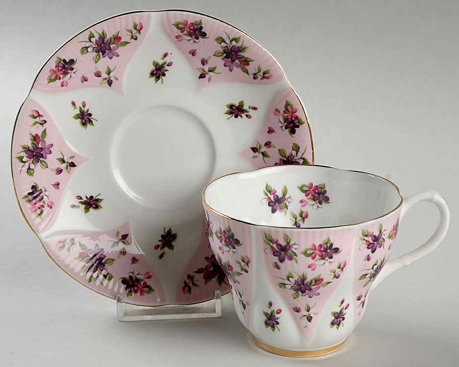 Debutante Series Footed Cup & Saucer Set by Royal Albert-1
