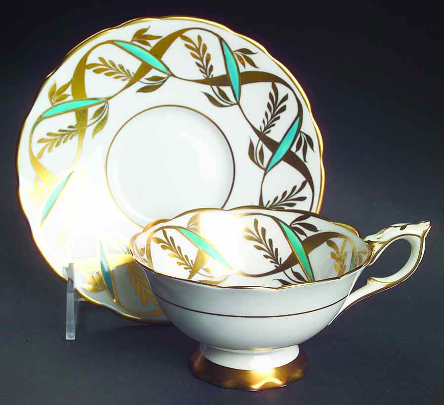 RST40 Footed Cup & Saucer Set by Royal Stafford-1