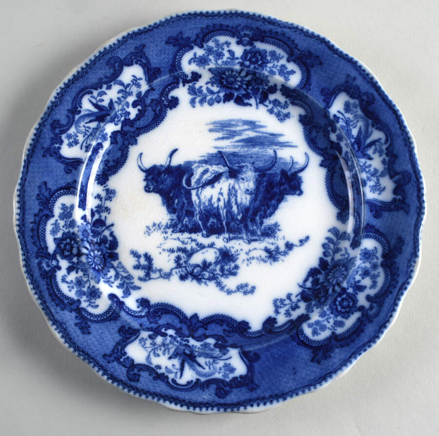 Farm Animals A Blue Dinner Plate by Royal Doulton-1