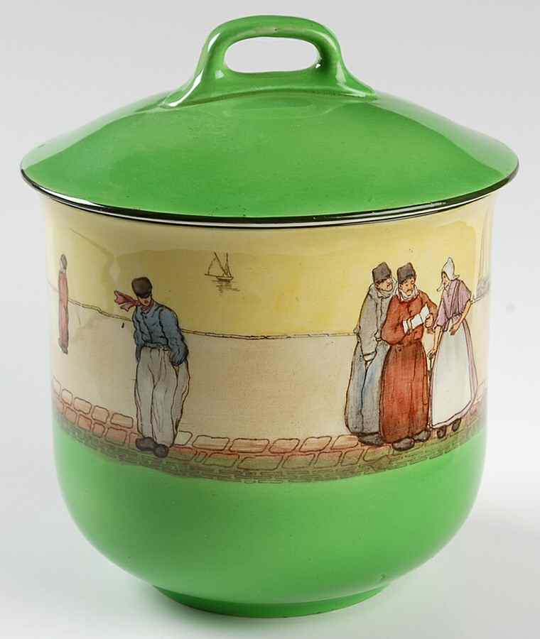Dutch A Harlem Biscuit Barrel & Lid by Royal Doulton-1