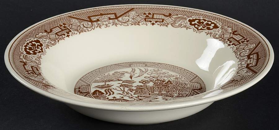 Brown Willow 9" Round Vegetable Bowl by Royal (USA)-1