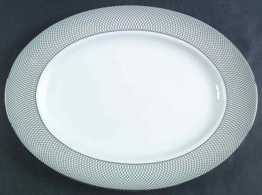 Siam Platinum 12" Oval Serving Platter by Rosenthal - Continental-1