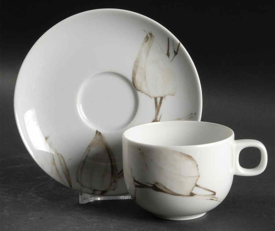 Moon Light One Flat Cup & Saucer Set by Rosenthal - Continental-1
