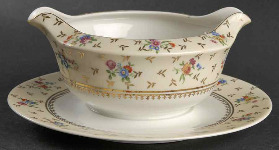 Carousel Gravy Boat with Attached Underplate by Raynaud-1
