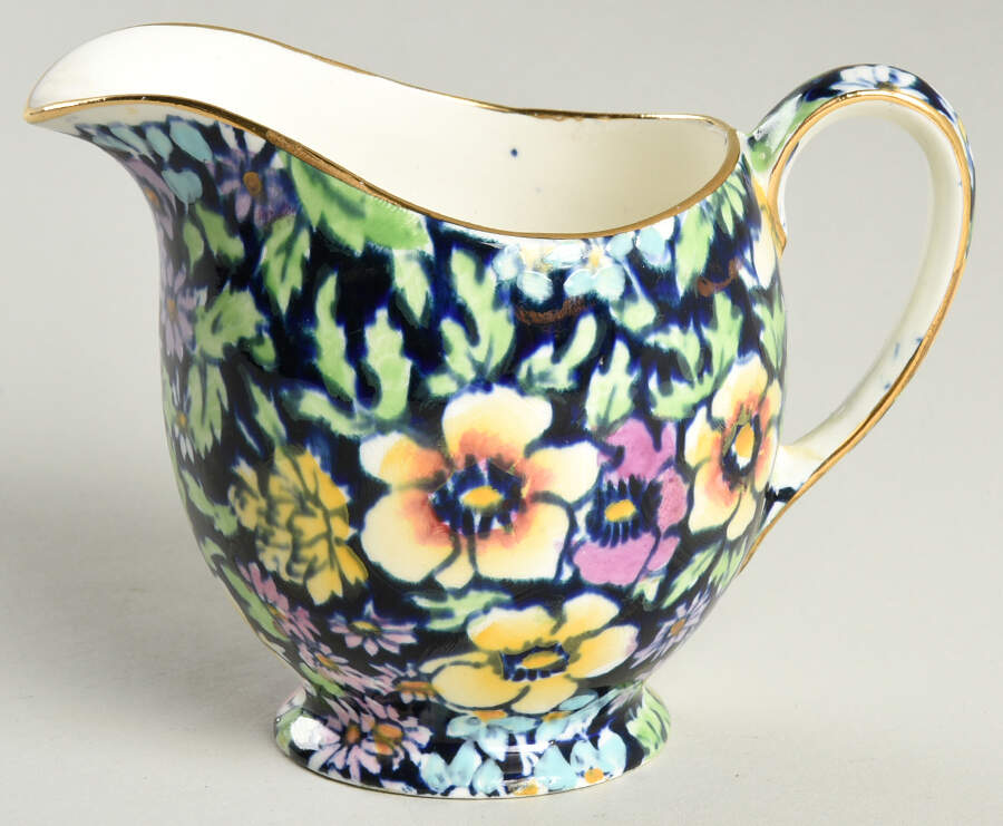 Anemone Navy Blue Albans Creamer by Royal Winton-1