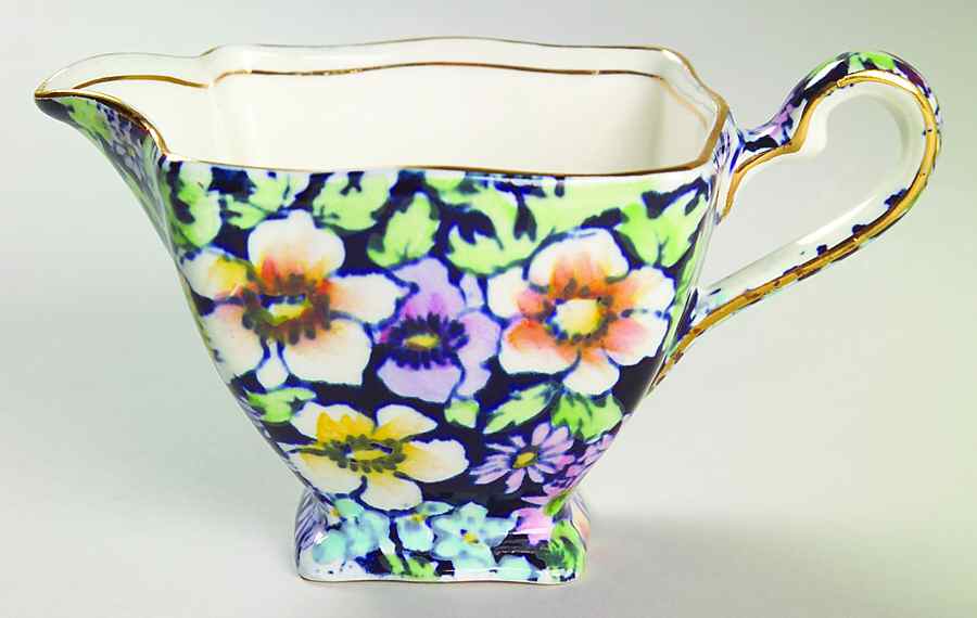 Anemone Navy Blue Ascot Creamer by Royal Winton-1