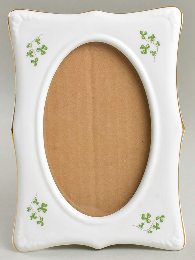 Trellis Shamrock Giftware Frame-Holds 4" X 6" by Royal Tara-1