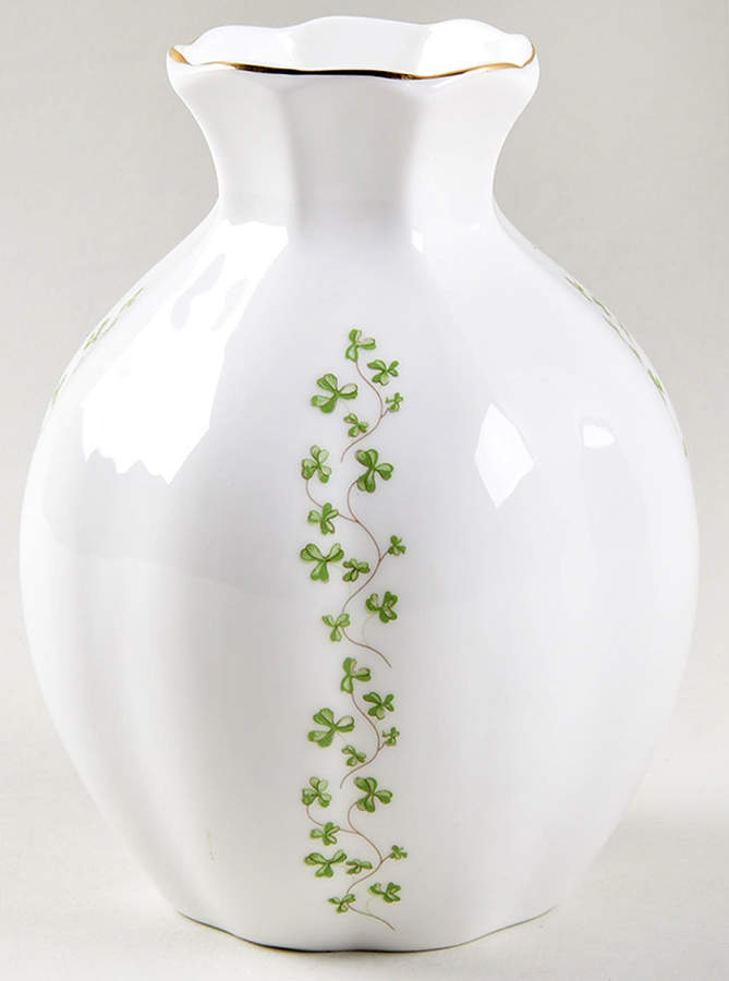 Trellis Shamrock Giftware 5" Blarney Vase by Royal Tara-1