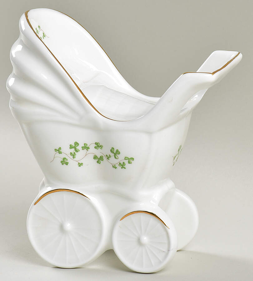 Trellis Shamrock Giftware Baby Carriage by Royal Tara-1