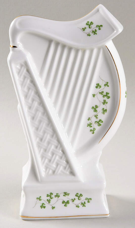 Trellis Shamrock Giftware 7" Harp by Royal Tara-1