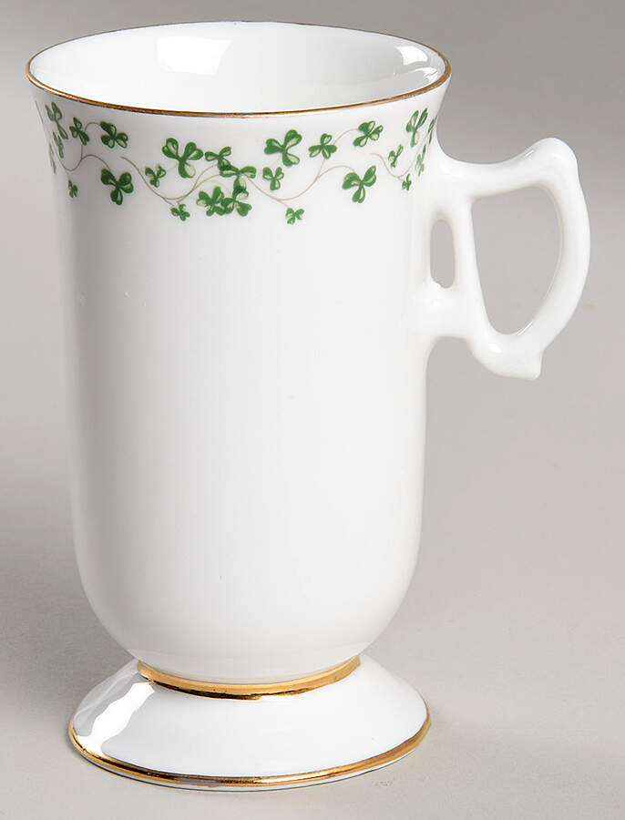 Trellis Shamrock Giftware Irish Coffee Mug by Royal Tara-1