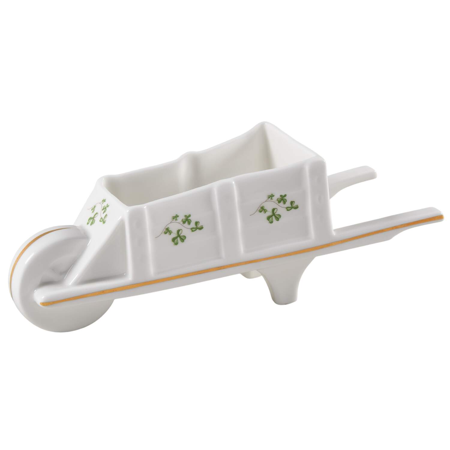 Trellis Shamrock Giftware Wheelbarrow Figurine by Royal Tara-1