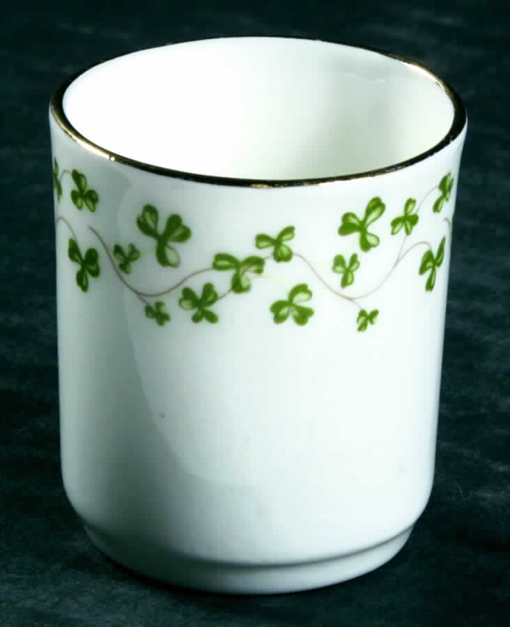 Trellis Shamrock Giftware China Shot Glass by Royal Tara-1