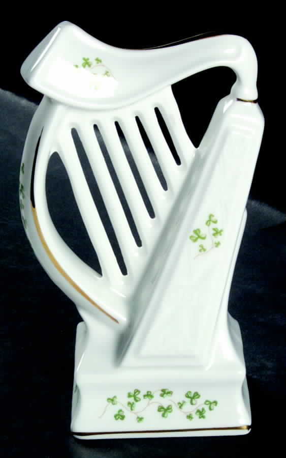 Trellis Shamrock Giftware 7" Harp by Royal Tara-1