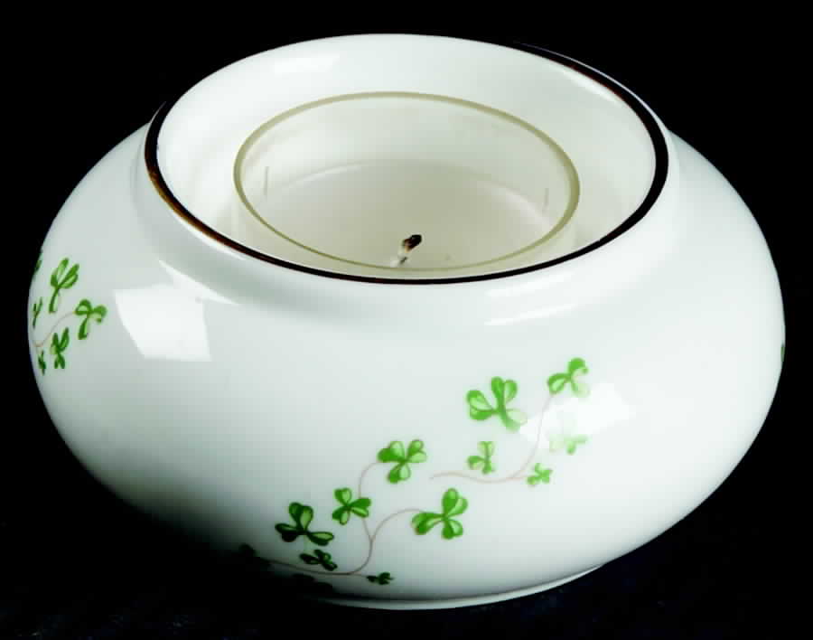 Trellis Shamrock Giftware Candle Votive by Royal Tara-1
