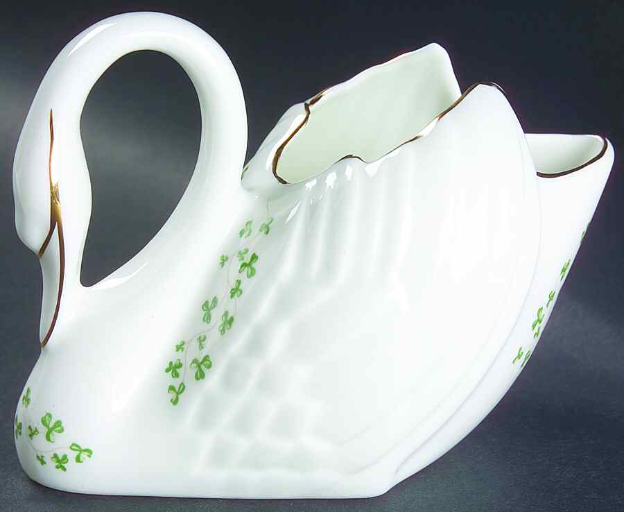 Trellis Shamrock Giftware Medium Swan by Royal Tara-1