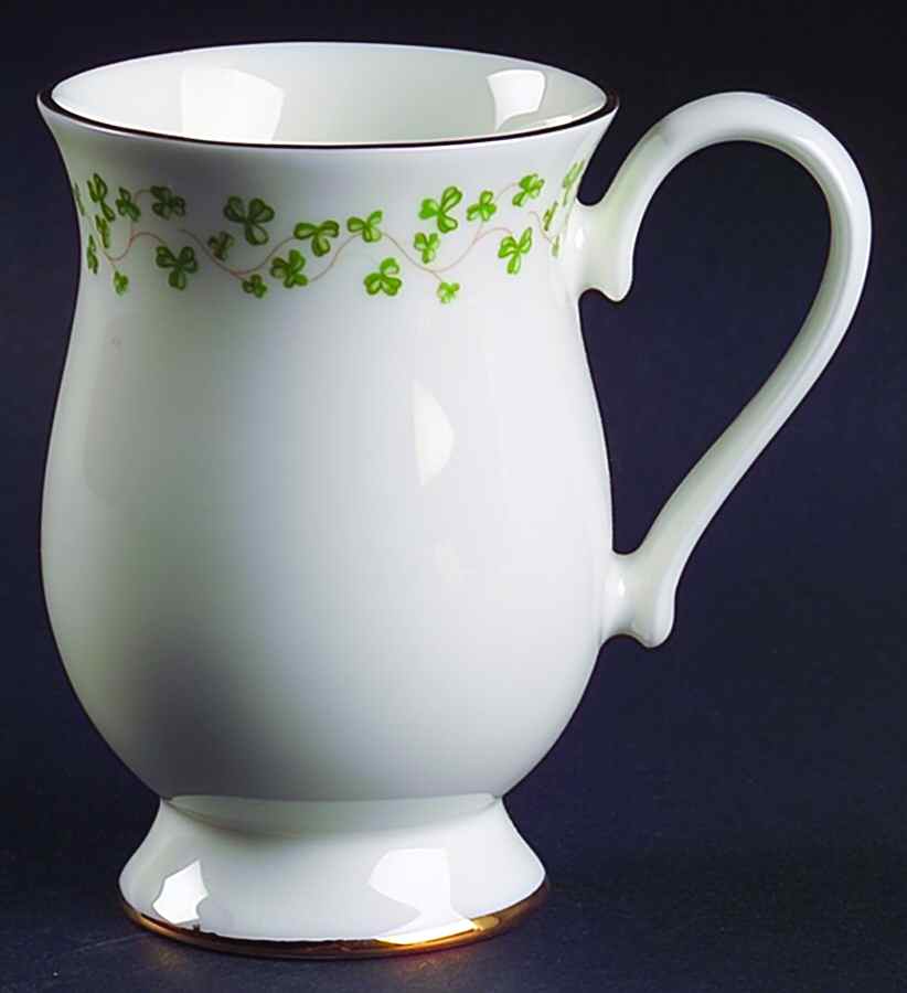 Trellis Shamrock Giftware Nursery Mug by Royal Tara-1