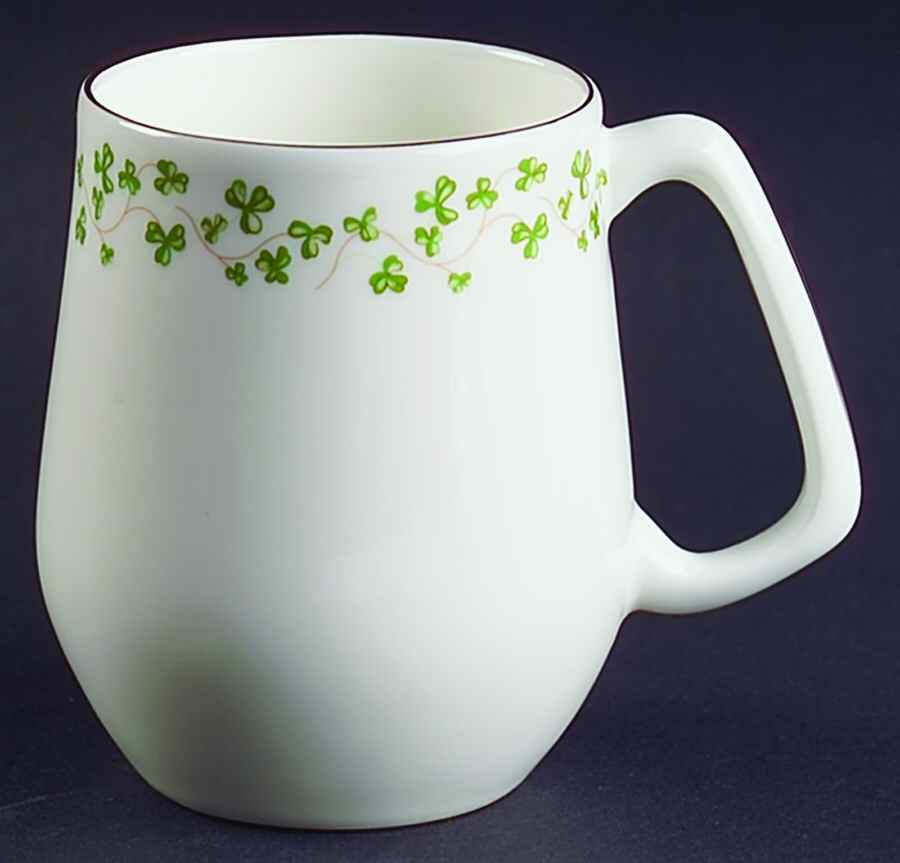 Trellis Shamrock Giftware Tulip Mug by Royal Tara-1