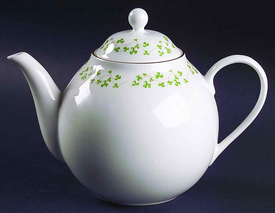 Trellis Shamrock Giftware Shannon Teapot & Lid by Royal Tara-1
