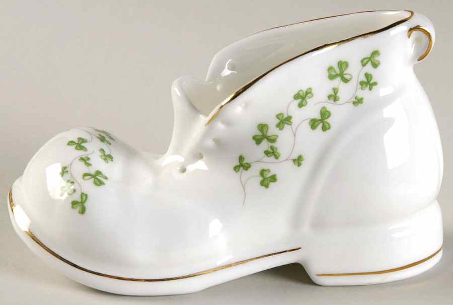 Trellis Shamrock Giftware Shoe by Royal Tara-1