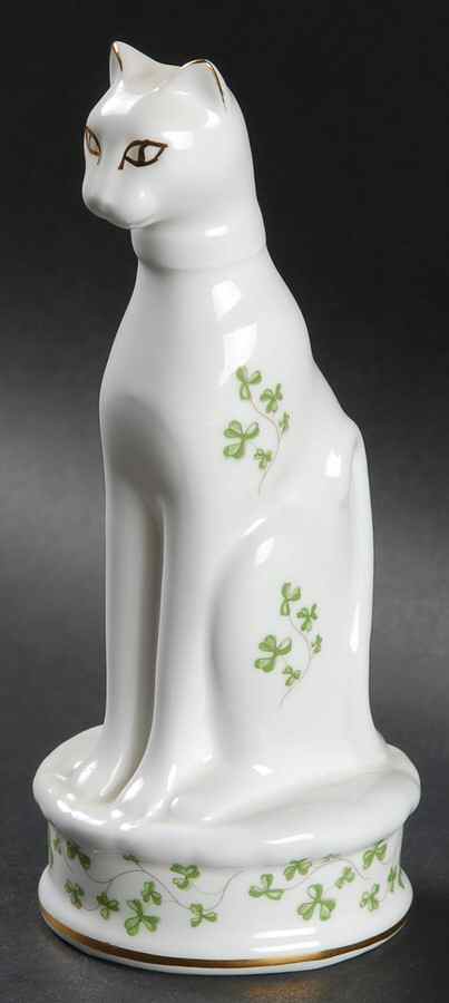 Trellis Shamrock Giftware Cat Figurine by Royal Tara-1