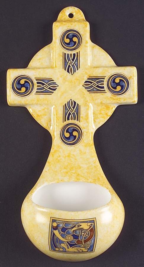 Irish Treasure Collection Holy Water Font with Cross by Royal Tara-1