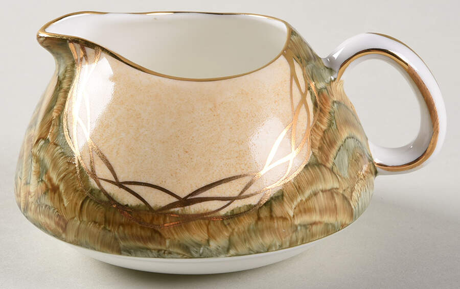 Green Marble Collection Individual Stacking Creamer by Royal Tara-1