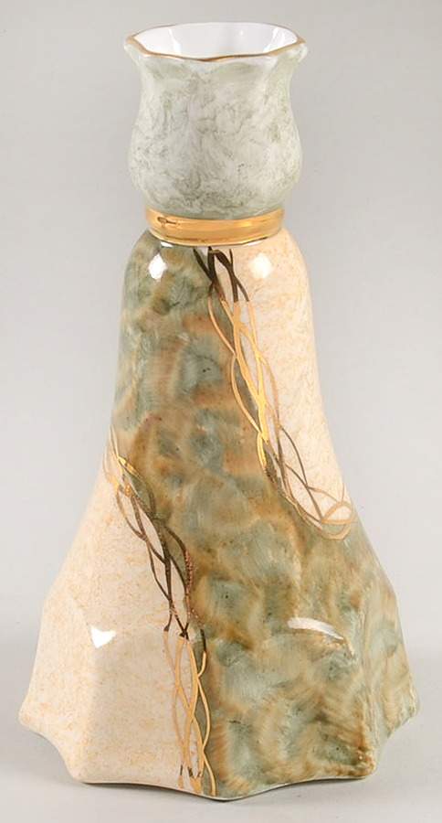 Green Marble Collection Single Light Candlestick by Royal Tara-1