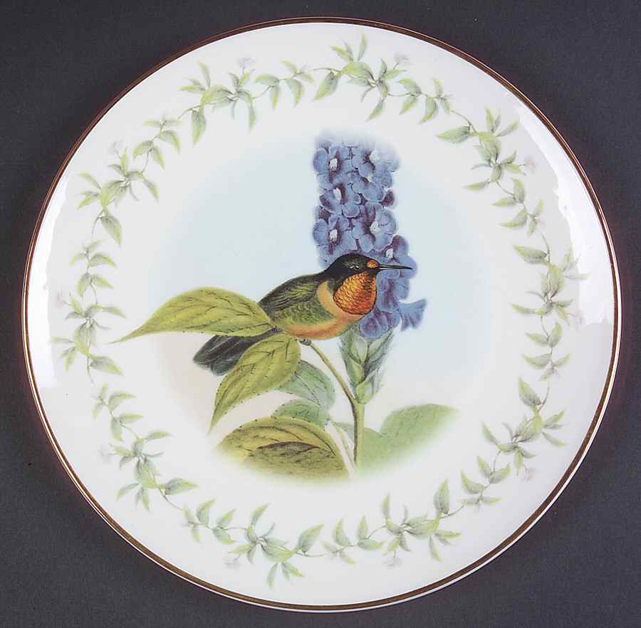 Humming Birds Collection Salad Plate by Royal Tara-1