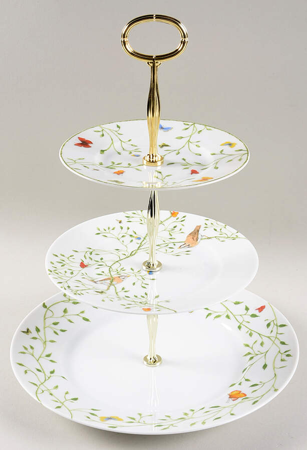 Histoire Naturelle 13 7/8"-14 1/4" 3-Tiered Serving Tray(DP,SP,BB) HC by Raynaud-1