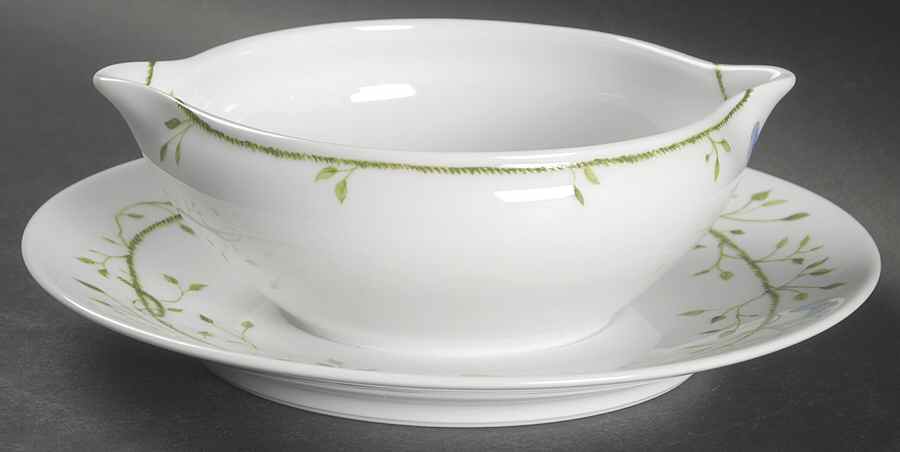 Histoire Naturelle Gravy Boat with Attached Underplate by Raynaud-1
