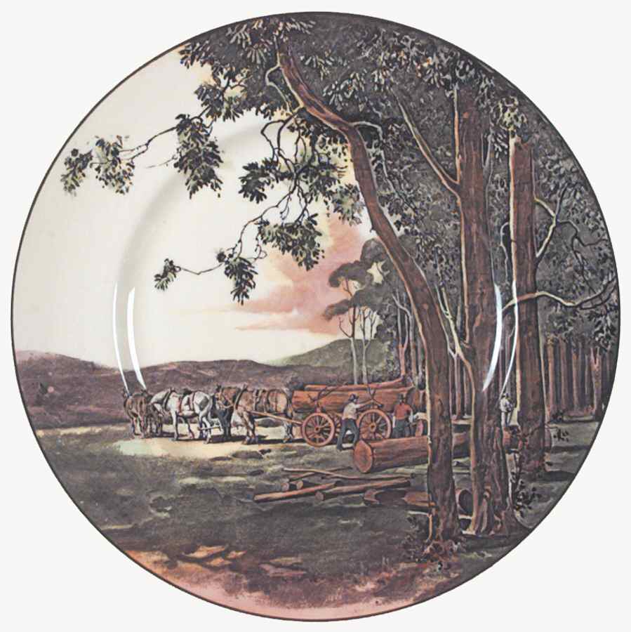 Timber Wagon Dinner Plate by Royal Doulton-1